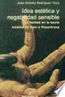 Idea estética y negatividad sensible