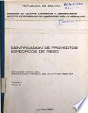 Identificación de proyectos específicos de riego