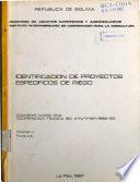 Identificación de proyectos específicos de riego. Volumen 1, Tomo 2A