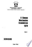 II [i.e. Segundos] censos nacionales económicos, 1974, servicios