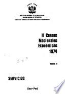 II [i.e. Segundos] censos nacionales económicos, 1974, servicios