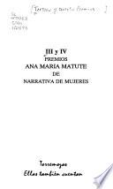 III y IV Premios Ana María Matute de narrativa de mujeres