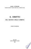 Il diritto nel mondo dello spirito