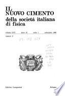 Il Nuovo Cimento Della Società Italiana Di Fisica