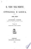 Il vero nell'ordine, o Ontologia e logica
