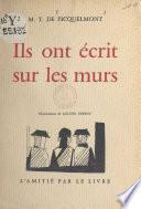 Ils ont écrit sur les murs