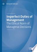 Libro Imperfect Duties of Management