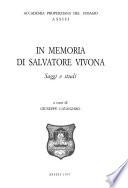 In memoria di Salvatore Vivona