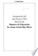 Inauguración del año escolar 1993
