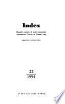 Index: International survey of Roman law