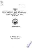 Index of Specifications and Standards Used by Department of the Navy