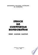 Indice de cuentistas Hondureños