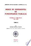 Indice de expedientes de funcionarios públicos