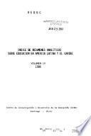 Indice de resúmenes analíticos sobre educación en America Latina y el Caribe