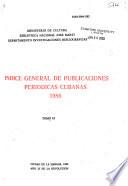 Indice general de publicaciones periódicas cubanas