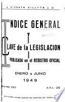 Indice general y clave de la legislación publicada en el Registro oficial