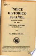 Indice histórico español