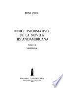 Indice informativo de la novela hispanoamericana: Venezuela