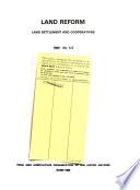 Information on Land Reform, Land Settlement, and Co-operatives