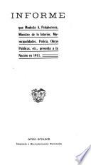 Informe del Ministro de lo Interior y Policia ... a la Convención Nacional de ...
