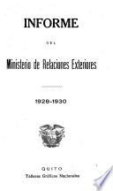 Informe del Ministro de Relaciones Exteriores al Congreso Ordinario de ...