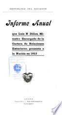 Informe del Ministro de Relaciones Exteriores al Congreso Ordinario de ...