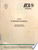Informe IX reunión general: Zacatecas, México 18-26 de abril de 1990