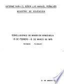 Informe para el señor Luis Manuel Peñalver, ministro de Educación