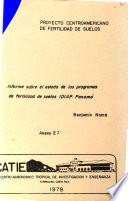 Informe Sobre Estado de Los Programas de Fertilidad en Panama