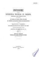 Informe sobre la beneficencia provincial de Zaragoza