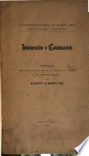 Inmigración y colonización