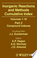 Inorganic Reactions and Methods, Cumulative Index, Part 2