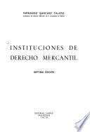 Instituciones de derecho mercantil