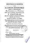 Instrucciones de S. Carlos Borromeo sobre la administracion del sacramento de la penitencia
