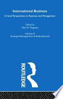 International Business: Strategic management of multinationals