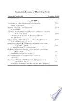 International Journal of Theoretical Physics