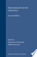 Libro International Law for Antarctica