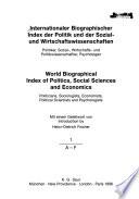 Internationaler biographischer Index der Politik und der Sozial- und Wirtschaftswissenschaften