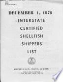 Interstate Certified Shellfish Shippers List