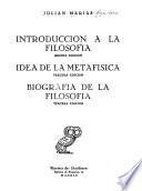 Introducción a la filosofía, 5. ed. Idea de la metafísicä, 3. ed. Biografía de la filosofía, 3. ed