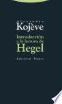 Introducción a la lectura de Hegel