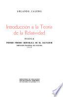 Introducción a la teoría de la relatividad