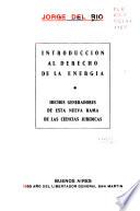 Introducción al derecho de la energía