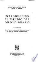 Introducción al estudio del derecho agrario
