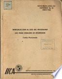 Introduccion Al Uso Del Programa Sas Para Analisis de Regresion
