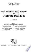 Introduzione allo studio del diritto inglese