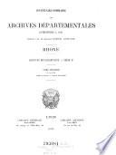 Inventaire sommaire des archives départementales antérieures à 1790