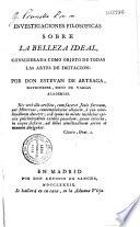 Investigaciones filosóficas sobre la belleza