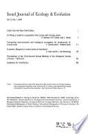 Israel Journal of Ecology & Evolution