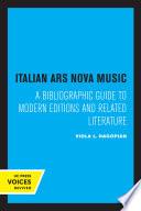 Italian Ars Nova Music